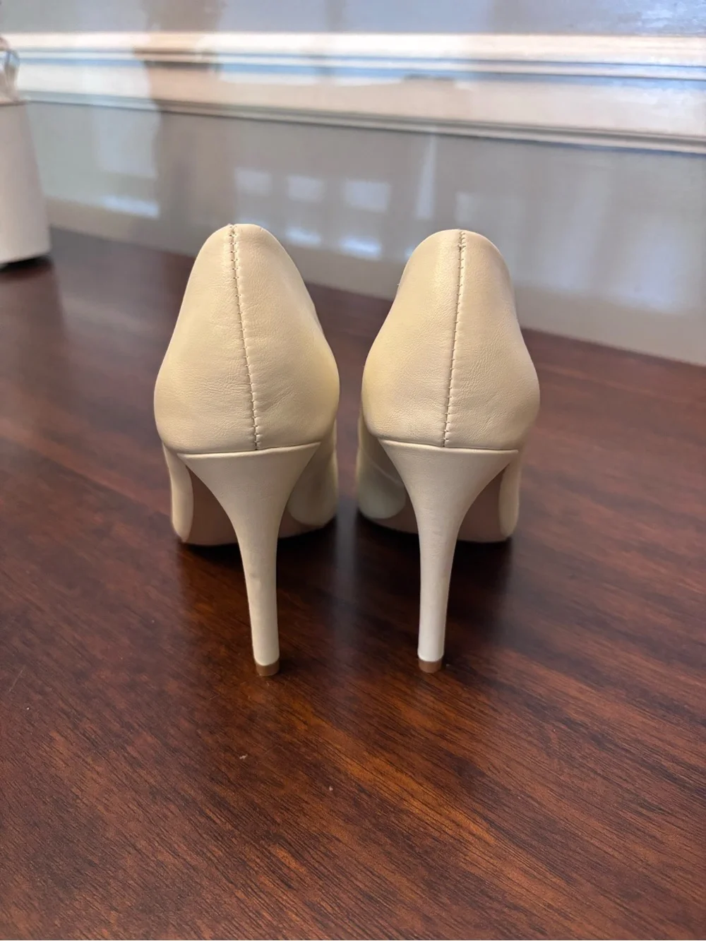 jf j.ferrar Cream Pointed-Toe Stiletto Pumps